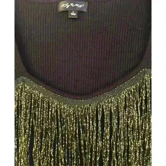 - BLACK/GOLD STRETCHY BLACK FANCY DRESS - Picture 3 of 4